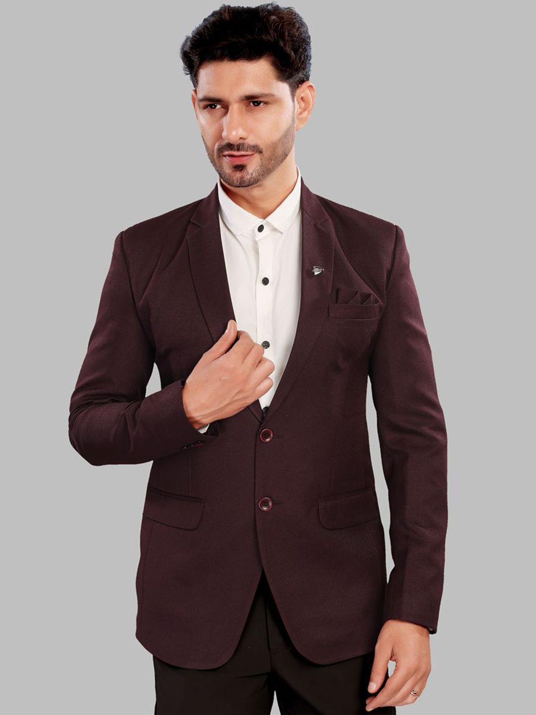 UR ETHICS Slim-Fit Single Breasted Blazer