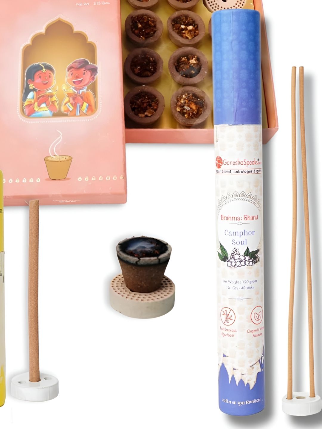 GaneshaSpeaks Wood 3 Piece Scented Ganesh Chaturthi Incense Sticks
