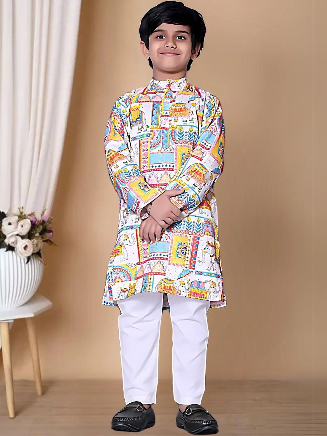 White JPR Kurta Set