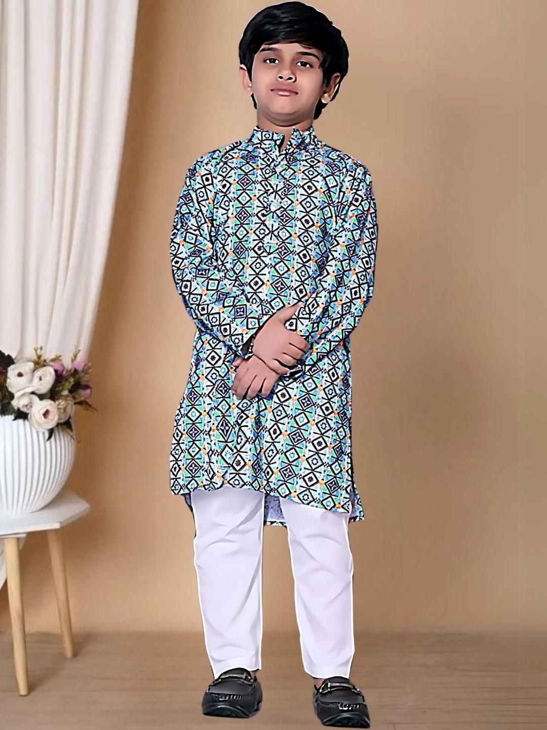Blue Checks Kurta Set