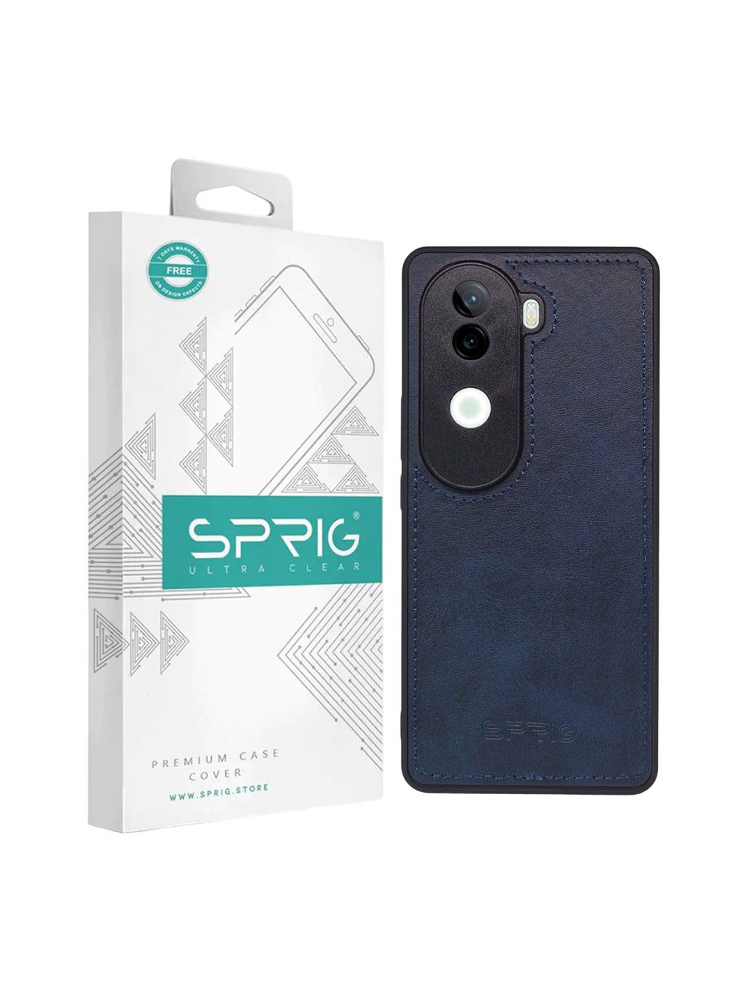 SPRIG IQOO Z9s Matte PU Leather Back Cover