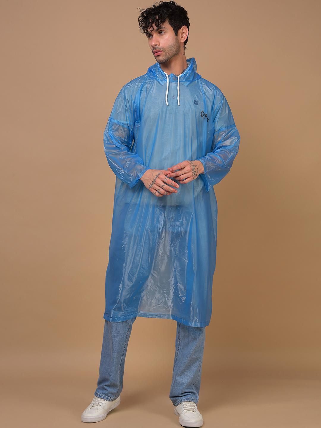 Dollar Men Lightweight Waterproof Reusable & Foldable Rain Poncho with Adjustable Hood deal from myntra