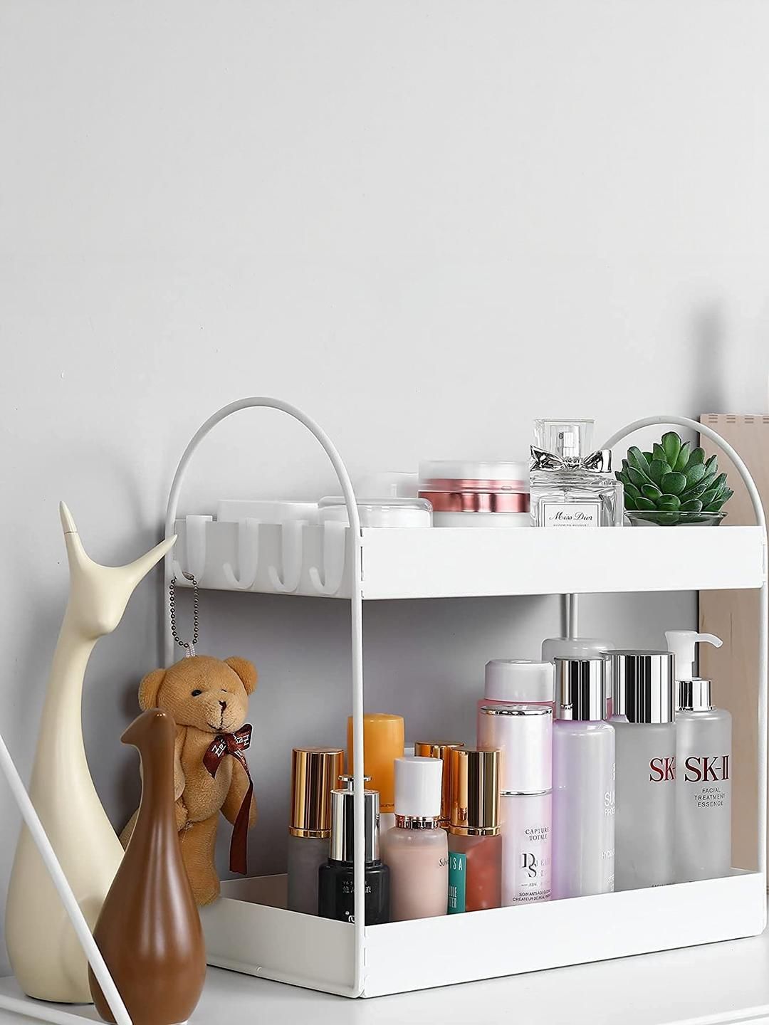 2-Tier Metal Standing Rack Vanity Organizer