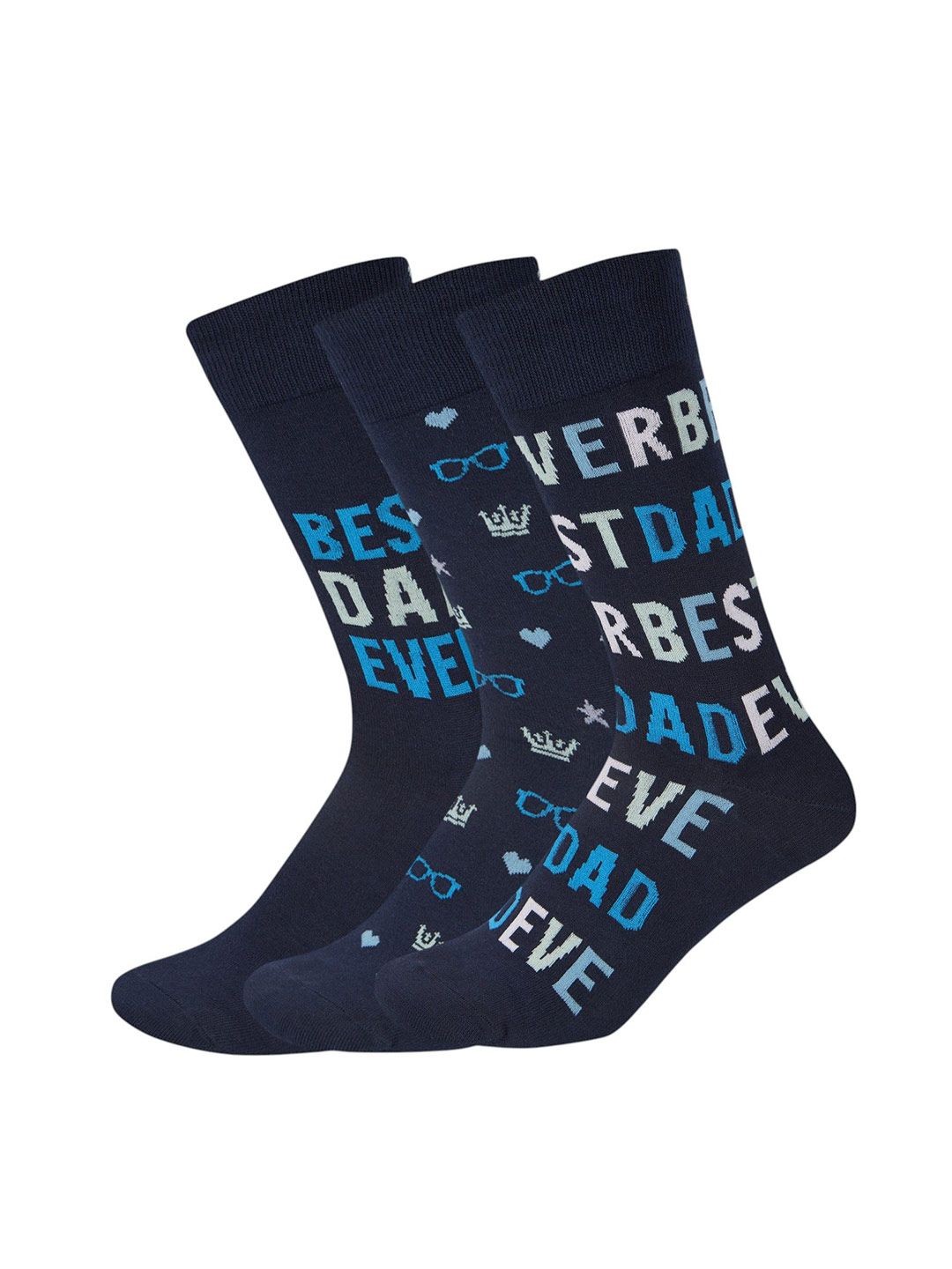 Socksxpress Dad Collection Men Pack Of 3 Cotton Calf-Length Socks