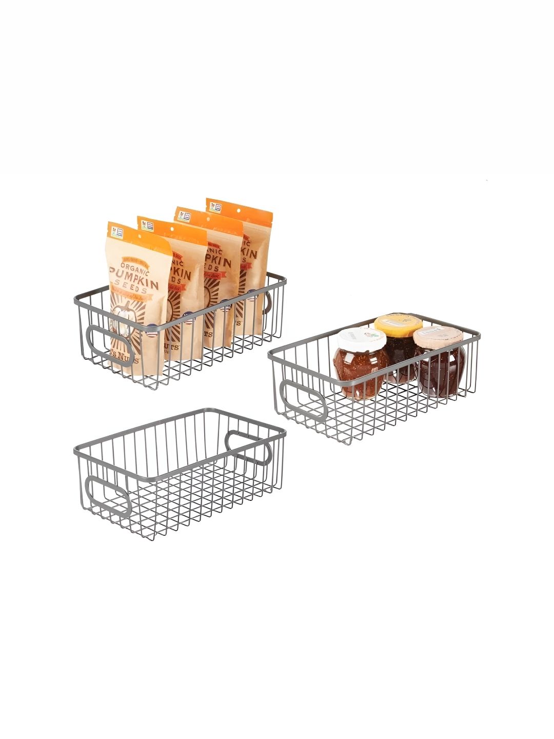 Go Hooked Pack of 3 Storage Organizer Basket Bin 10 Inch