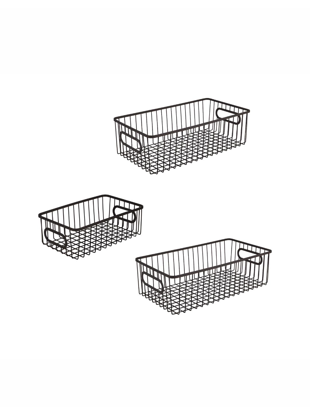 Go Hooked Pack of 3 Storage Organizer Basket Bin 16 Inch