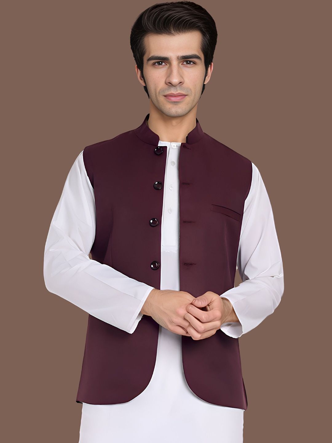 Moda Rapido Mandarin Collar Nehru Jacket