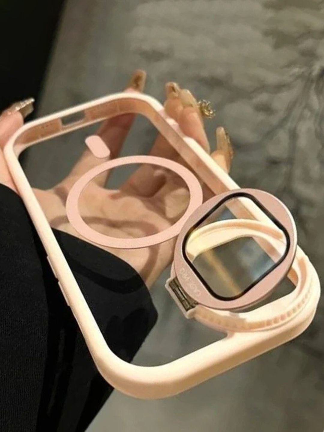 Luxury Kase Solid Printed iPhone 16 Plus Back Case Mobile Accessories