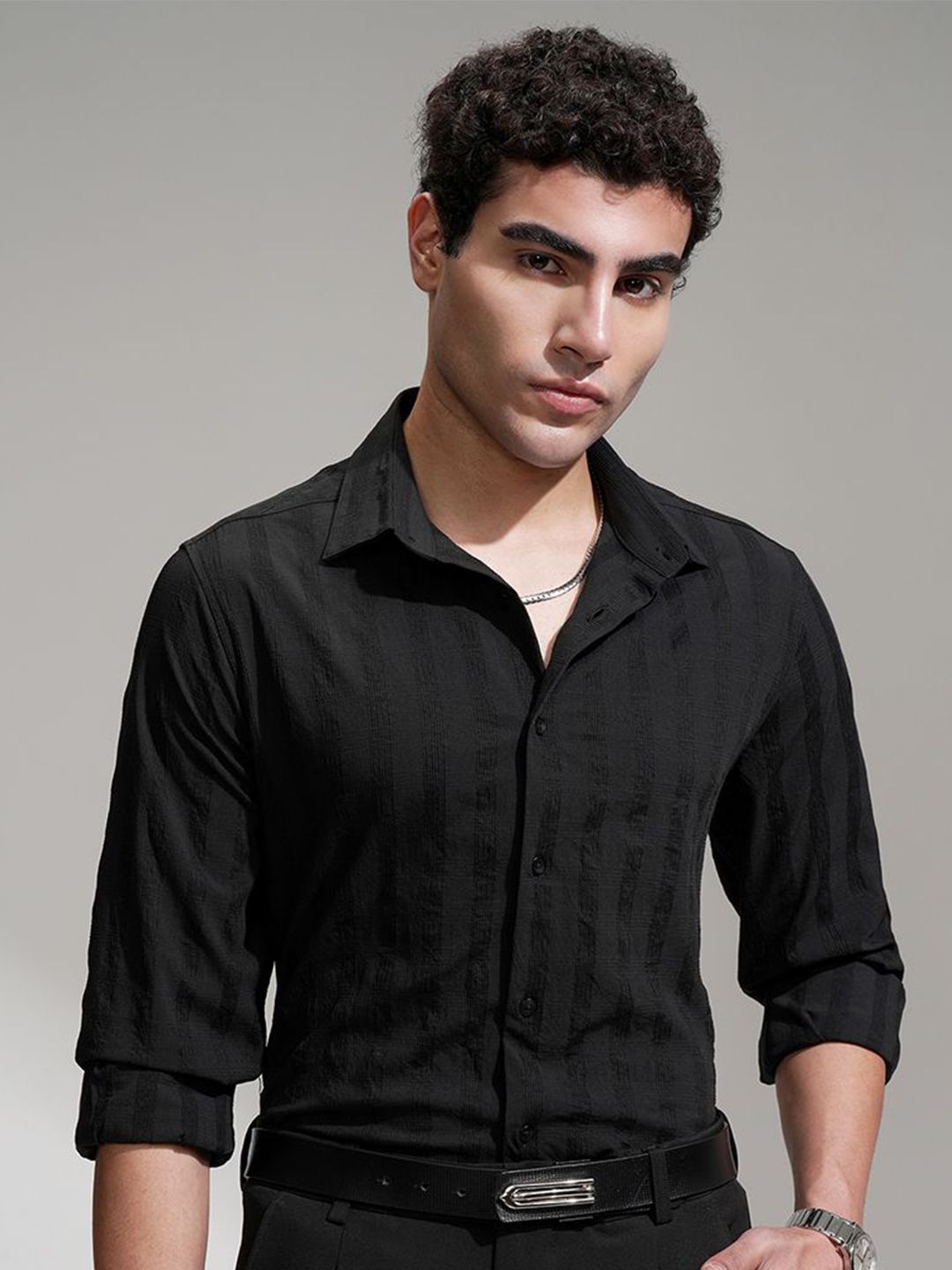 HIGHLANDER Men Comfort Slim Fit Casual Shirt
