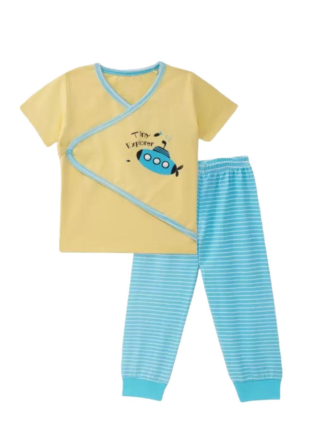 FASHION GRAB Kids Printed T-shirt and Trousers Clothing Set