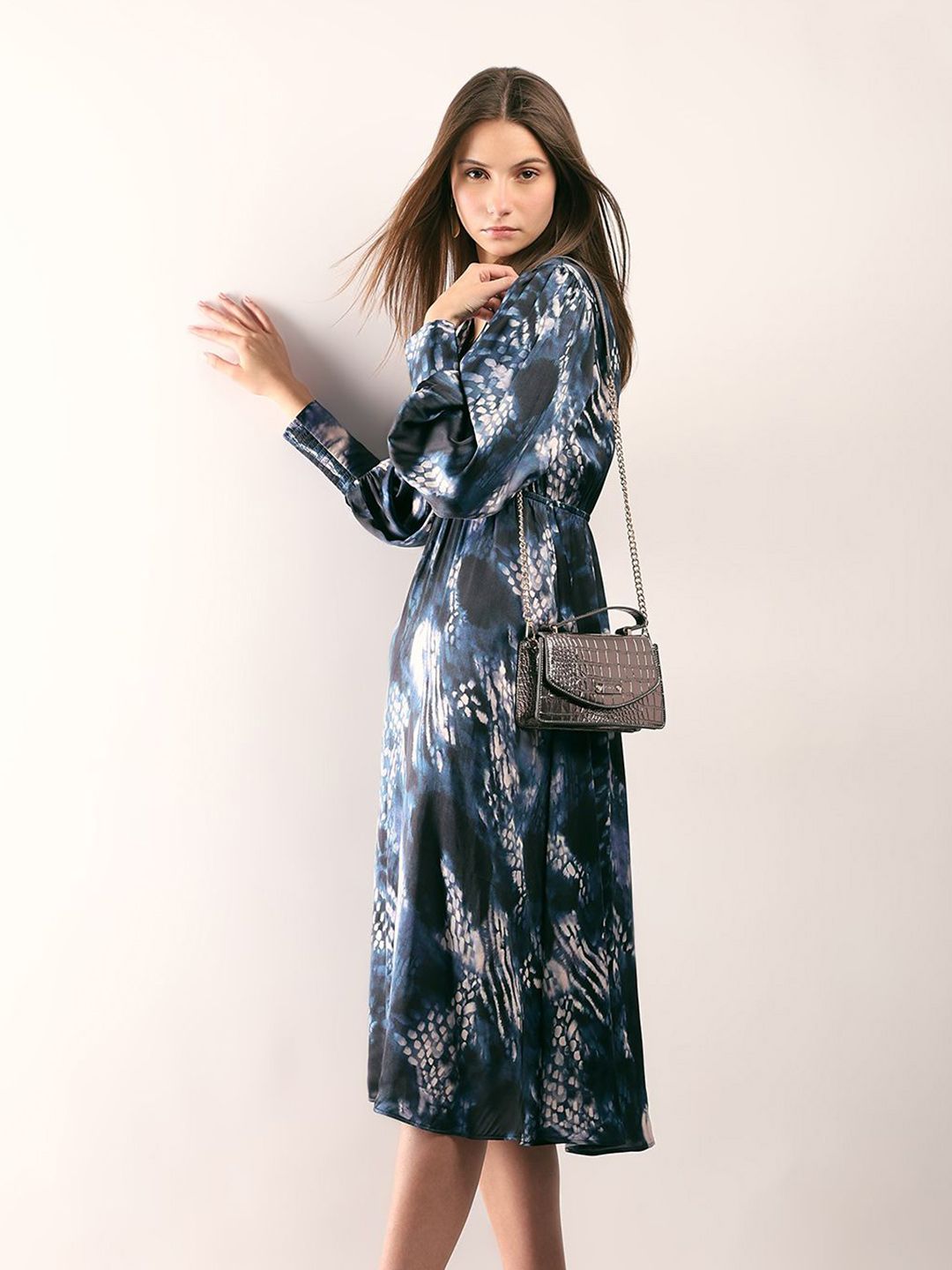 vero moda navy blue dress Buy VERO MODA Blue Short Sleeve V-Neck Ankle Length Denim Dress from Next USA