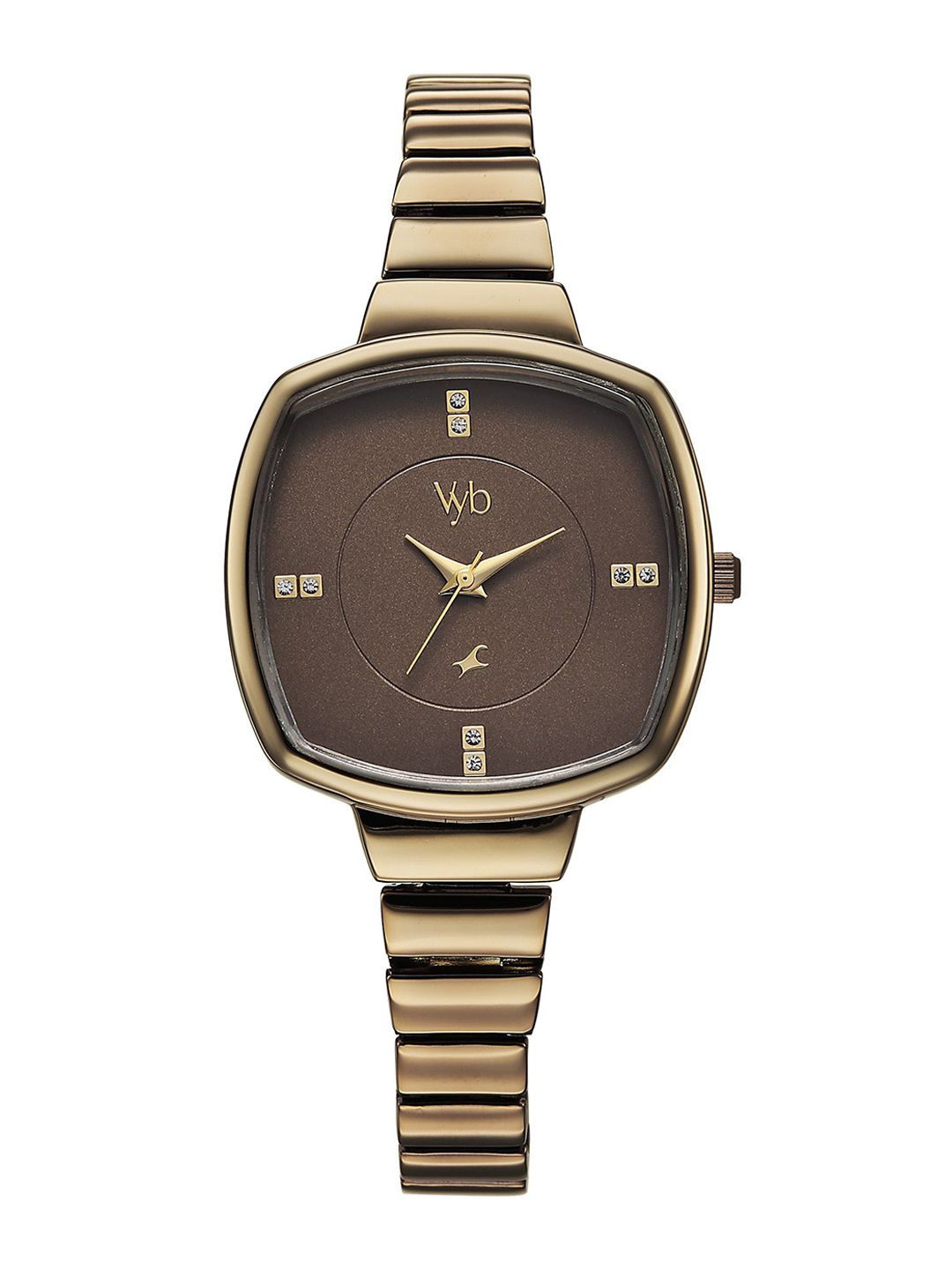 Fastrack Women Embellished Dial & Bracelet Style Straps Analogue Watch FV60081QM01