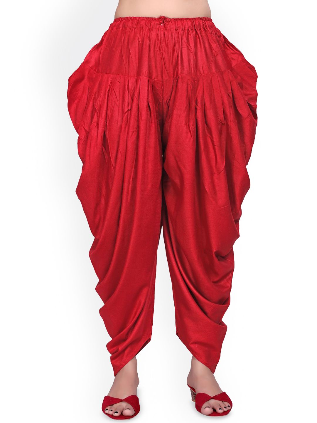 SS Sanket Synthetics Women Pure Satin Mid-Rise Loose Fit Salwar