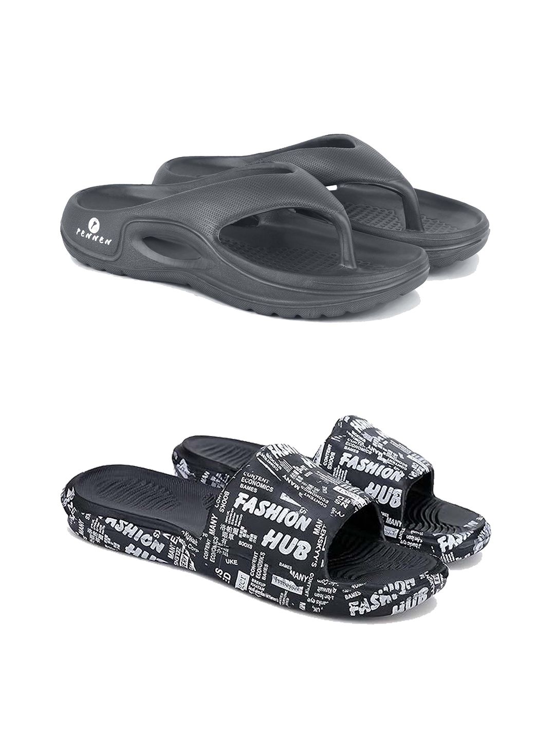 PENNEN Men Pack Of 2 Flip Flops