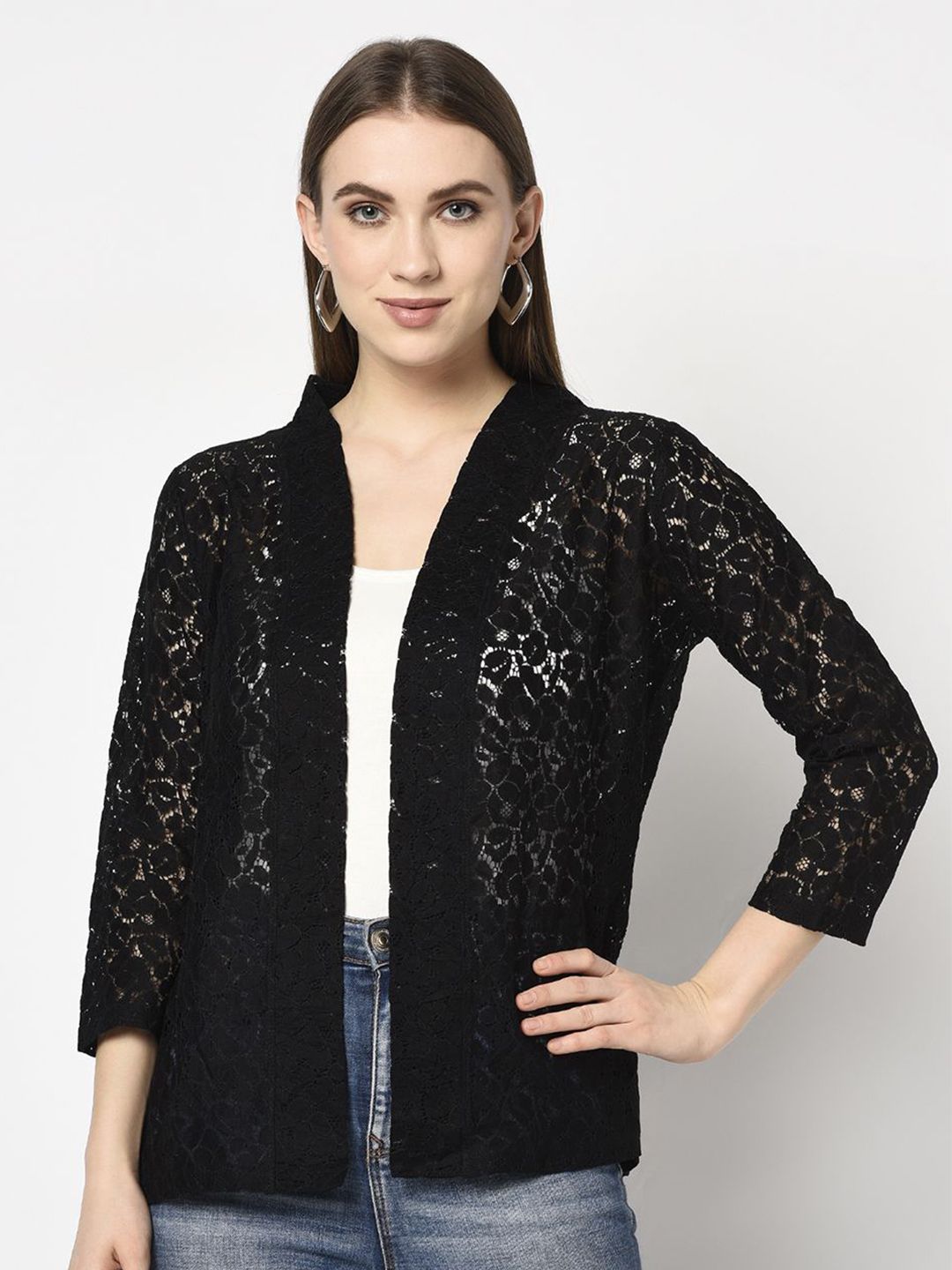 The Roadster Lifestyle Co Self Design Front Open Shrug