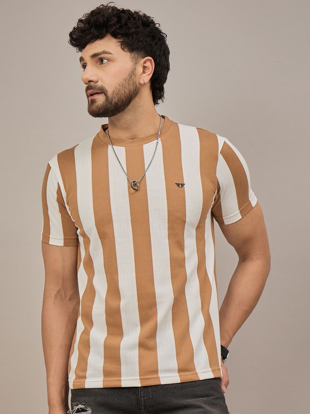 REPRISE Men Striped T-shirt