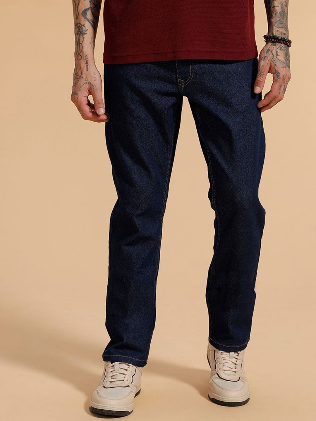 WROGN Men Comfort Slim Fit Mid-Rise Jeans