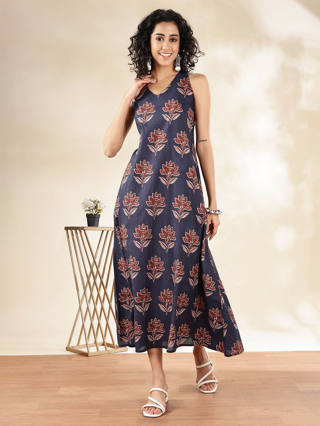 Floral A-Line Maxi Dress Anouk Women 1 Floral  A-Line Maxi Dress