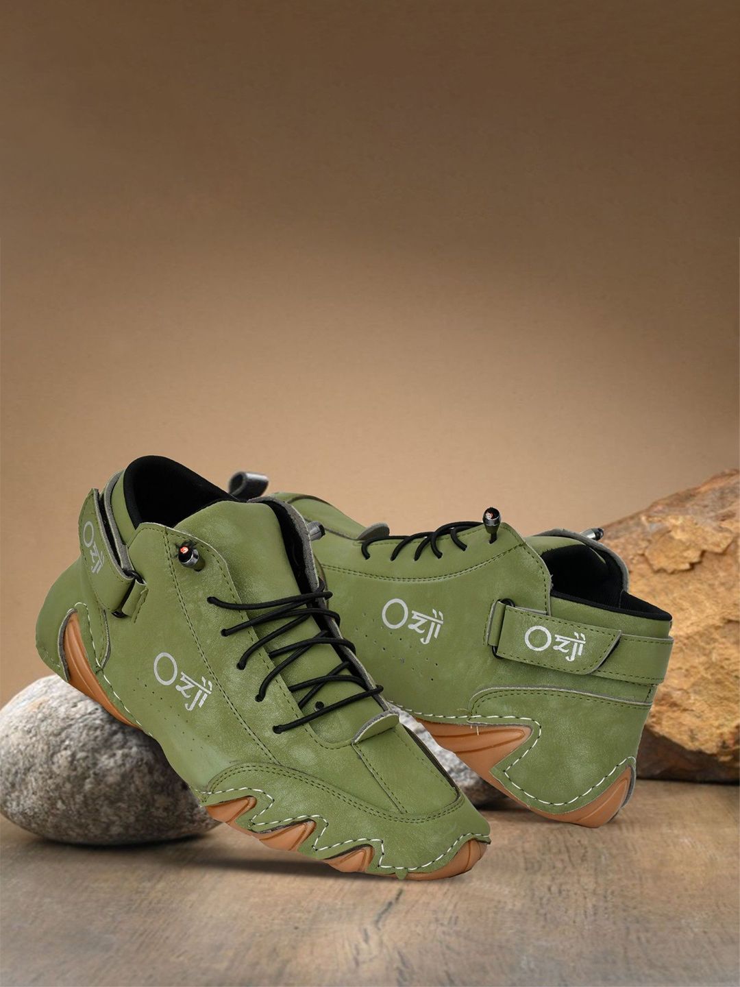 OZJI Men Basketball Lace-Ups Non-Marking Shoes