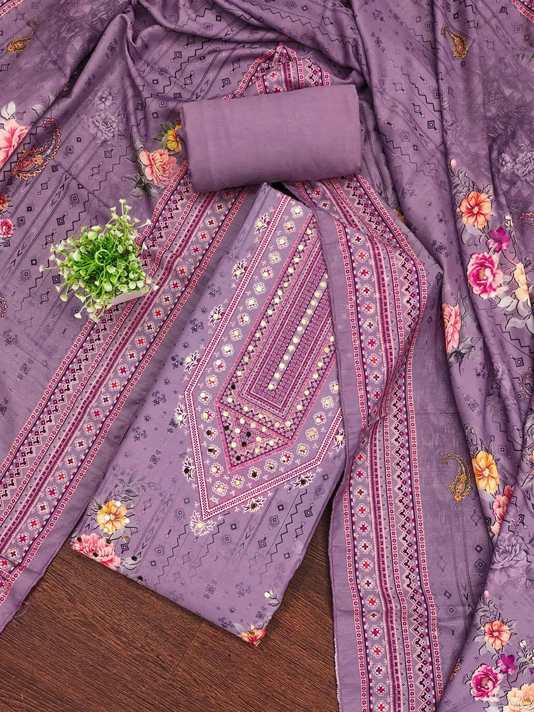 LeeliPeeri Designer Printed Unstitched Dress Material