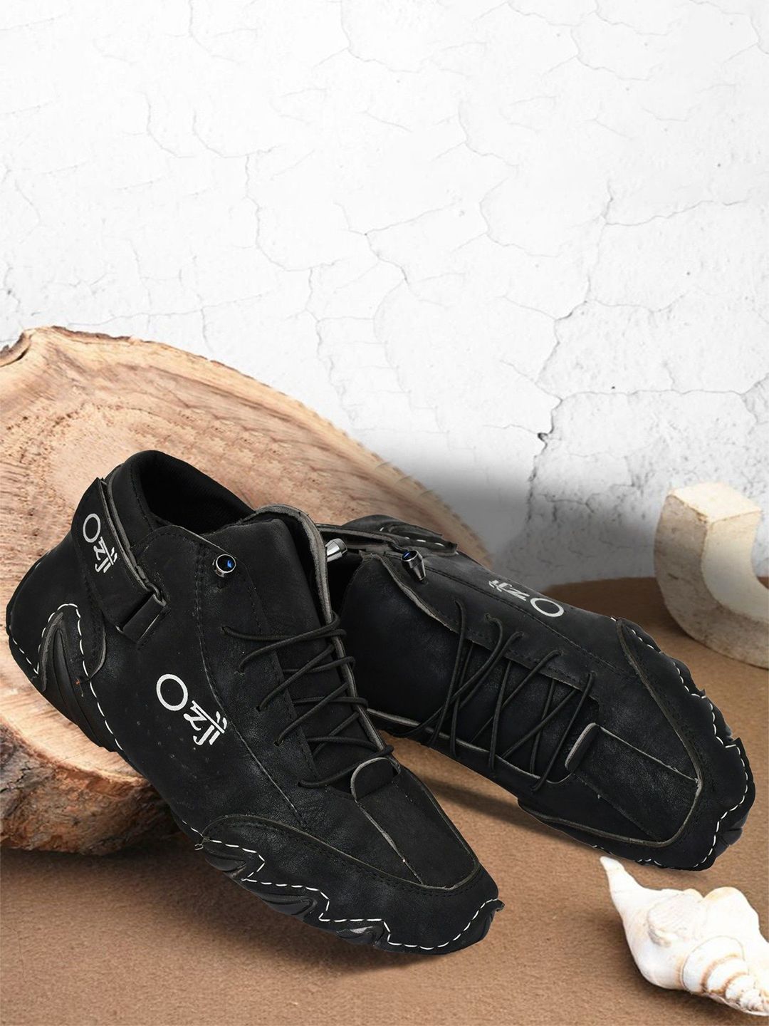 OZJI Men Basketball Lace-Ups Non-Marking Shoes