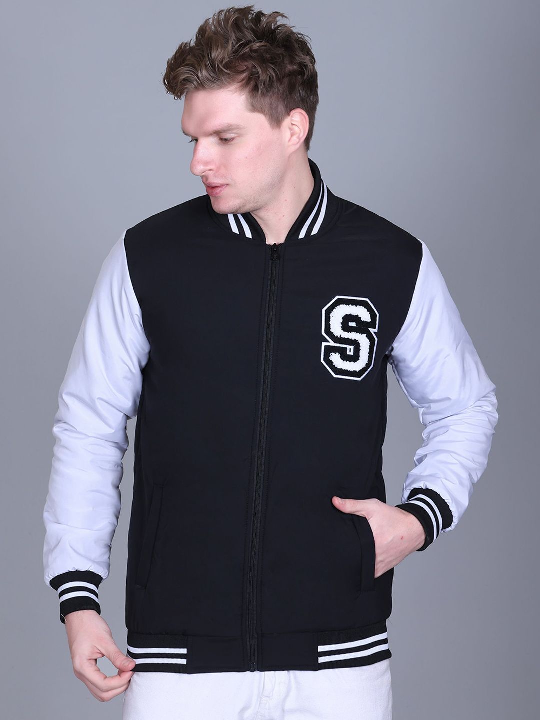 SANHOK Men Lightweight Bomber Jacket