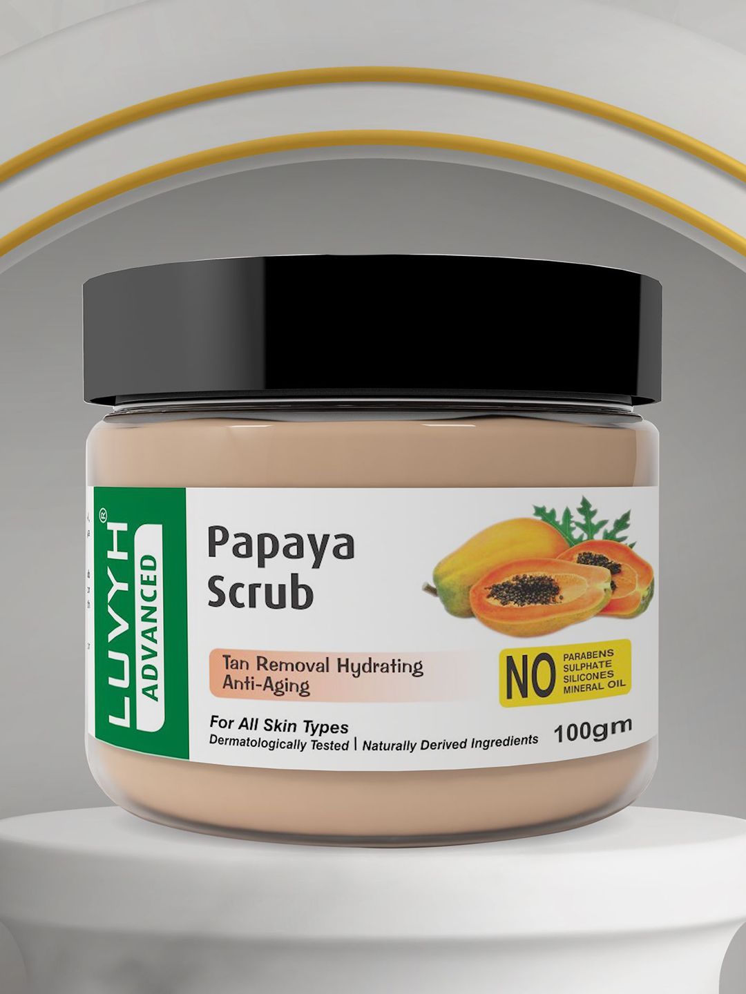 LUVYH Advanced Papaya Scrub For Tan Removal - 100 g