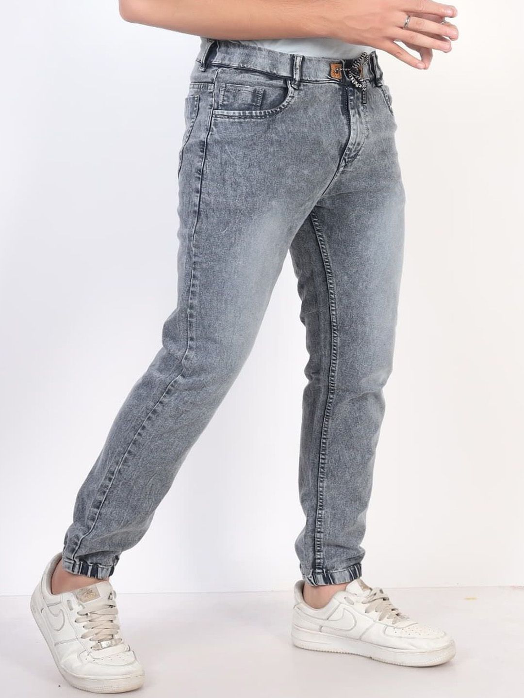 BuaGi Collection Men Jogger Mid-Rise Heavy Fade Jeans