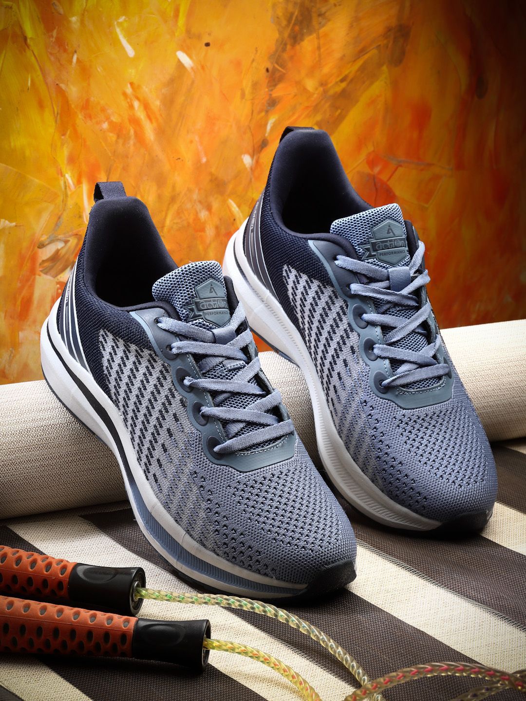 Action BULLET Men Mesh Lace-Ups Running Non-Marking Shoes