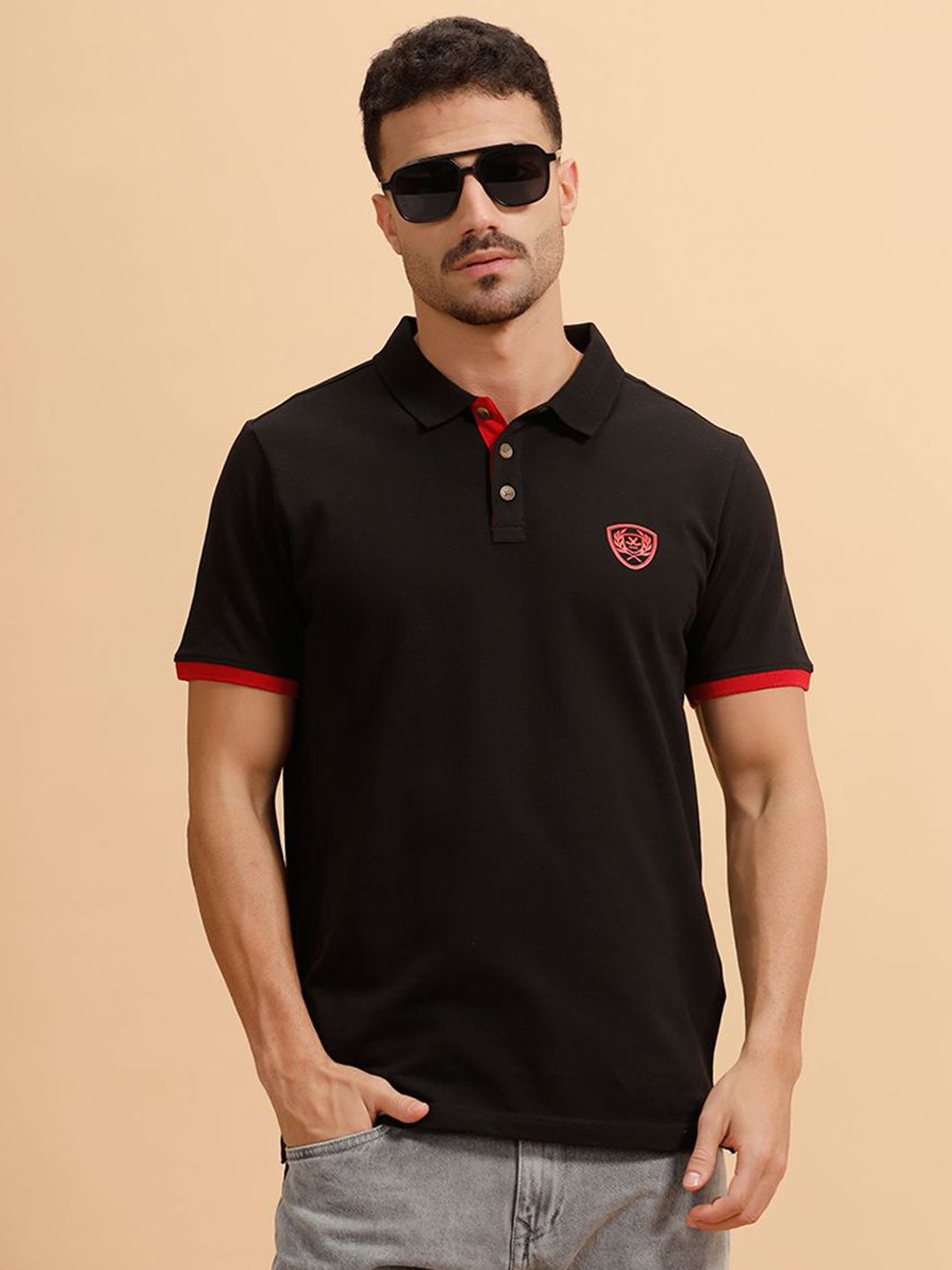 WROGN Polo Collar Pure Cotton Slim Fit T-shirt