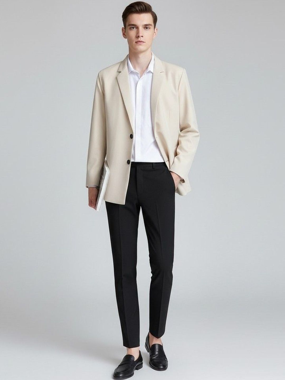 Mast & Harbour Notched Lapel Single-Breasted Formal Blazer