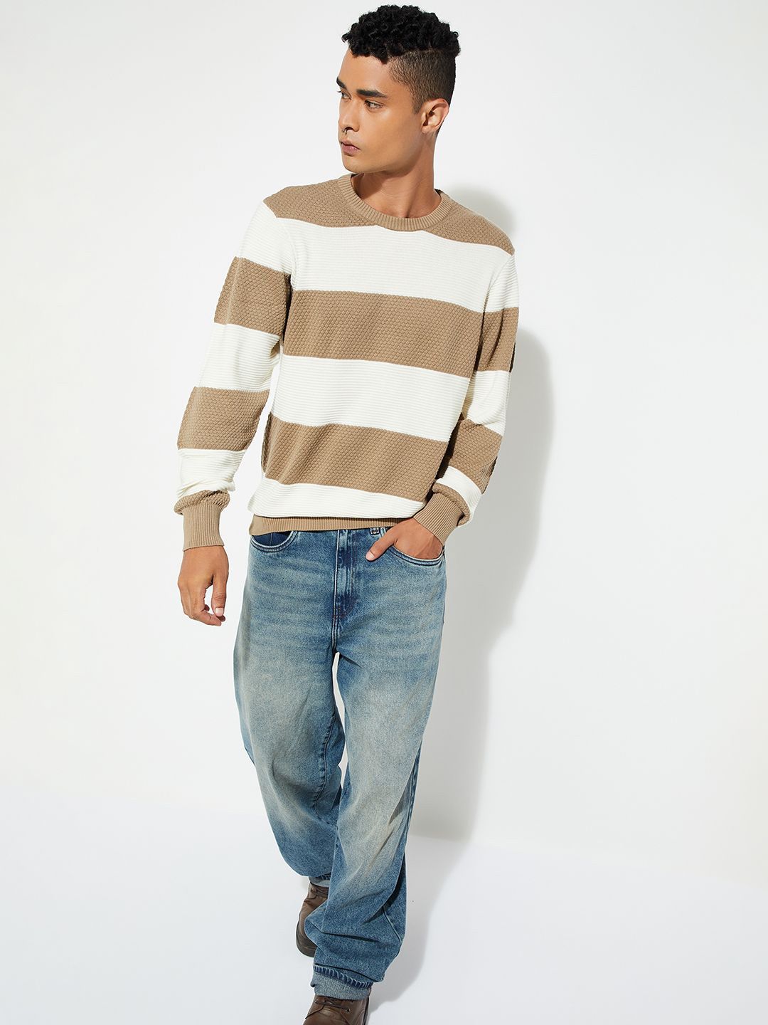 max Men Striped Pullover