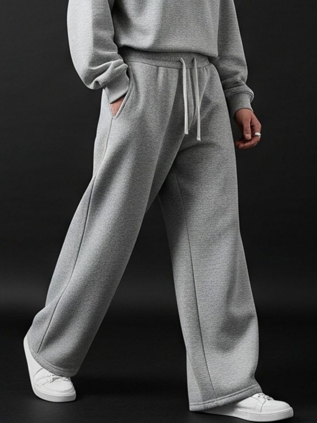 Men Loose Fit Trousers Cloth N code Men Solid Loose Fit Track Pant