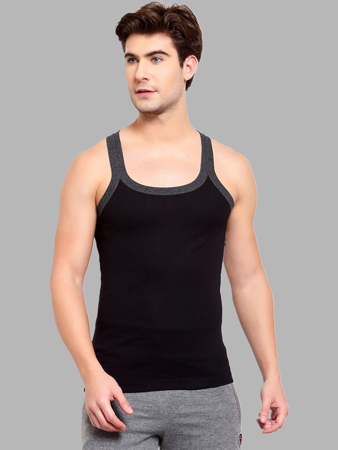 MACHO Pack Of 2 Assorted Pure Cotton Gym Vest