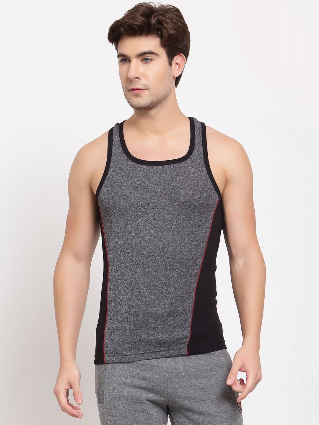 MACHO Pack Of 2 Assorted Pure Cotton Gym Vests