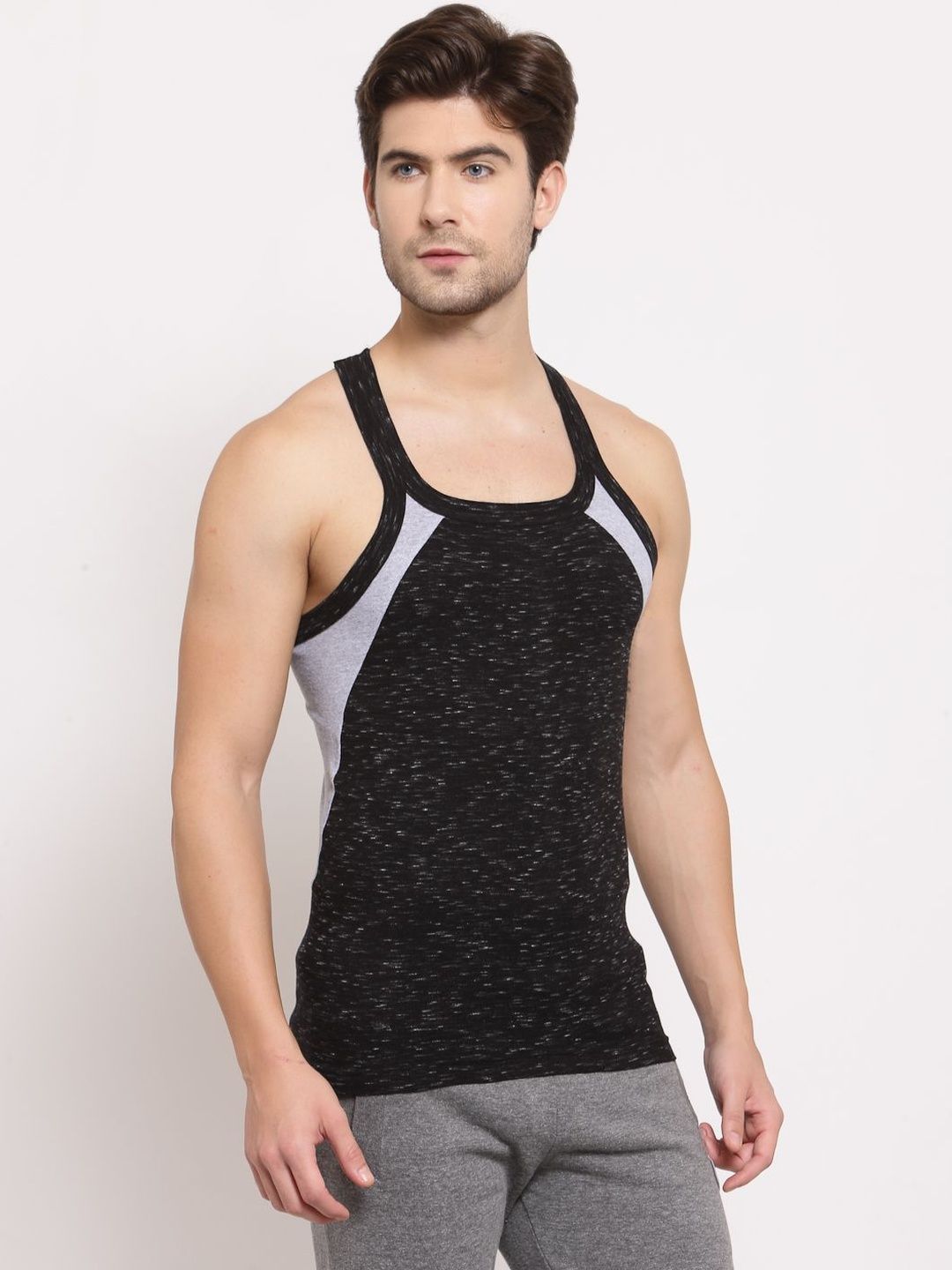 MACHO Pack Of 2 Super Combed Cotton Gym Vests