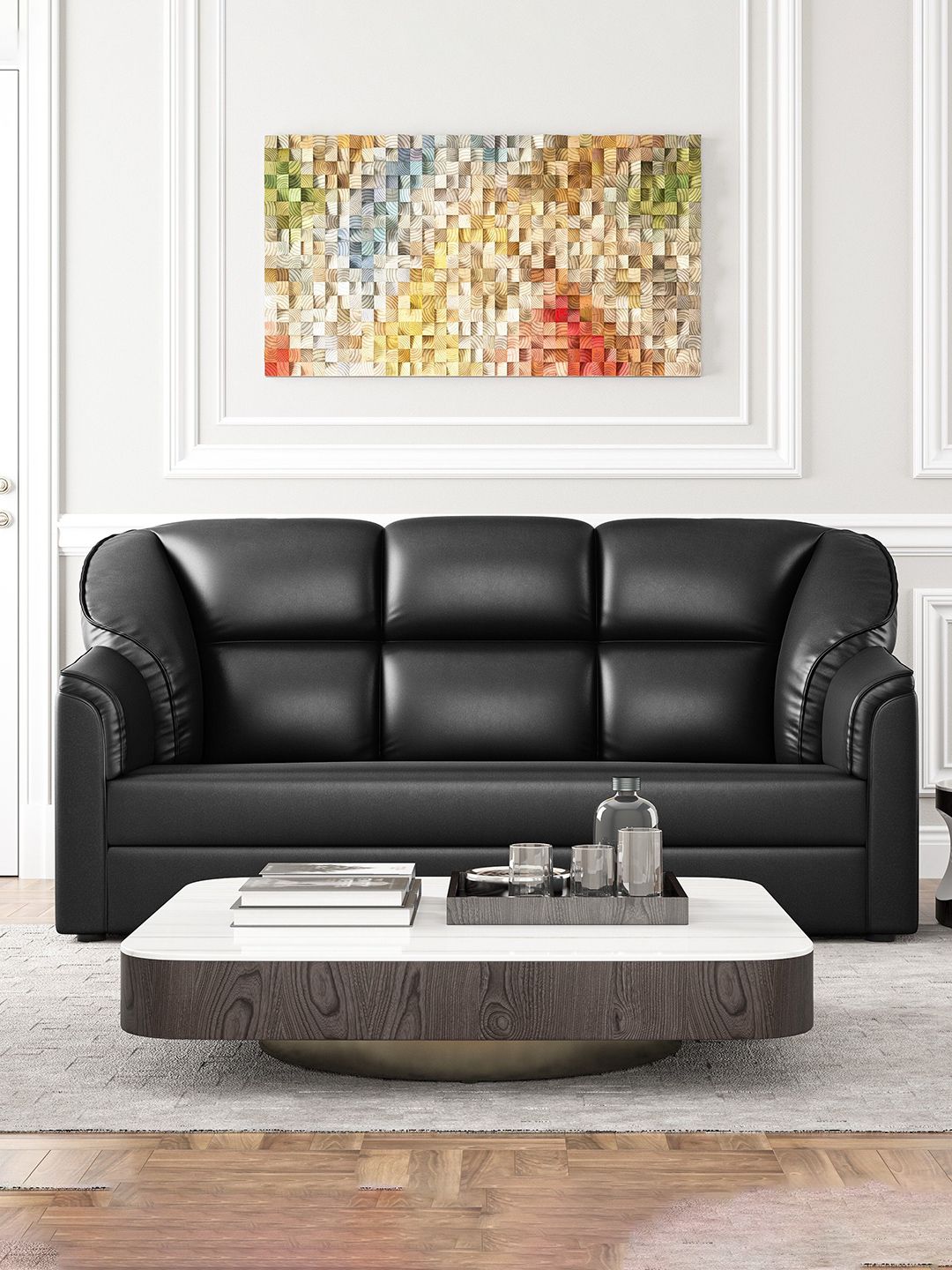 Westido Westido Black 3-Seater Sofa