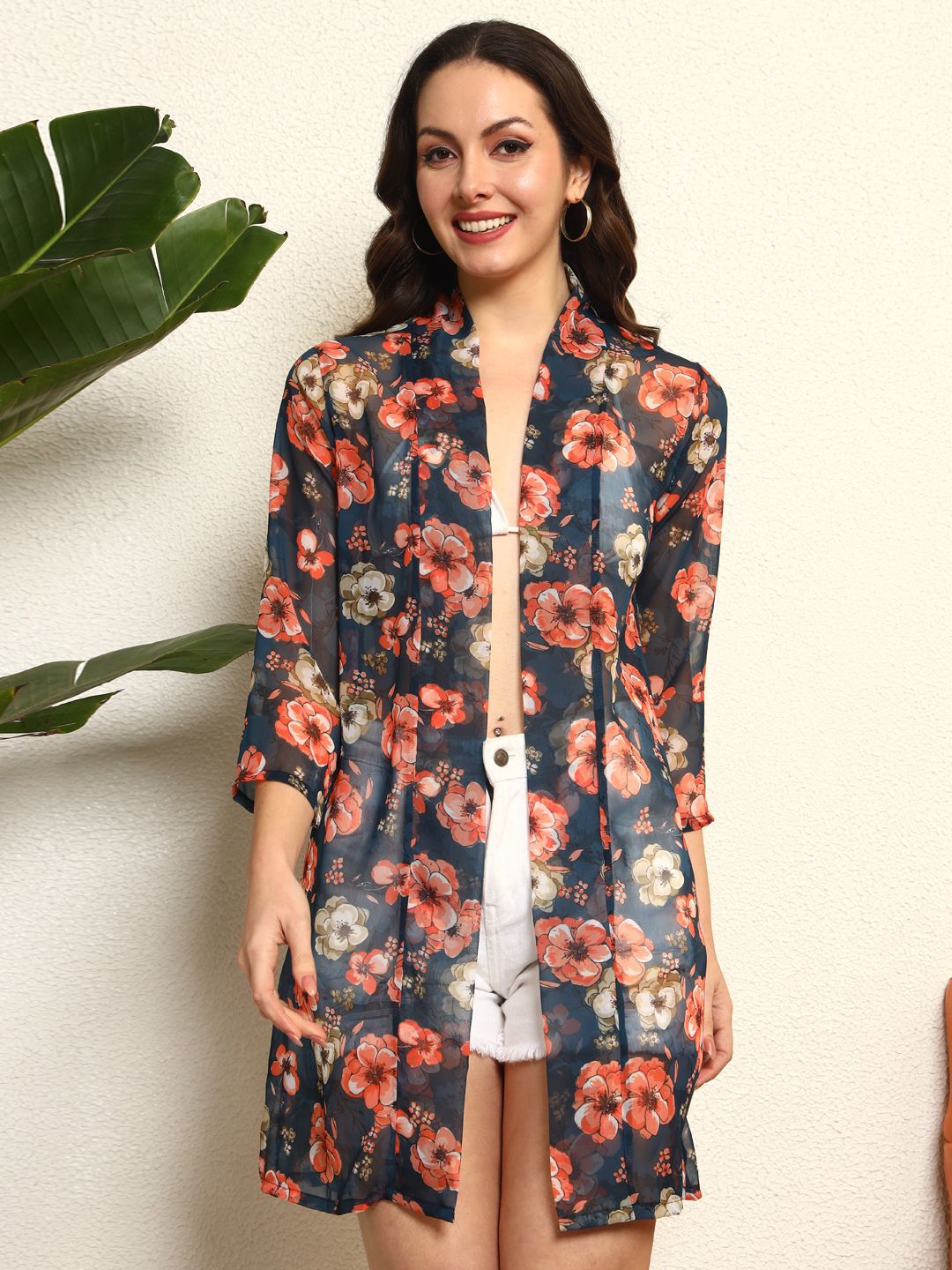 TANDUL Women Printed Longline Shrug