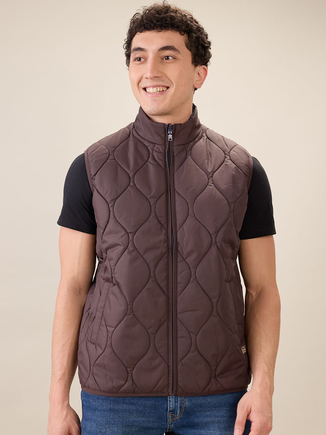 ColorPlus Mock Collar Reversible Quilted Jacket