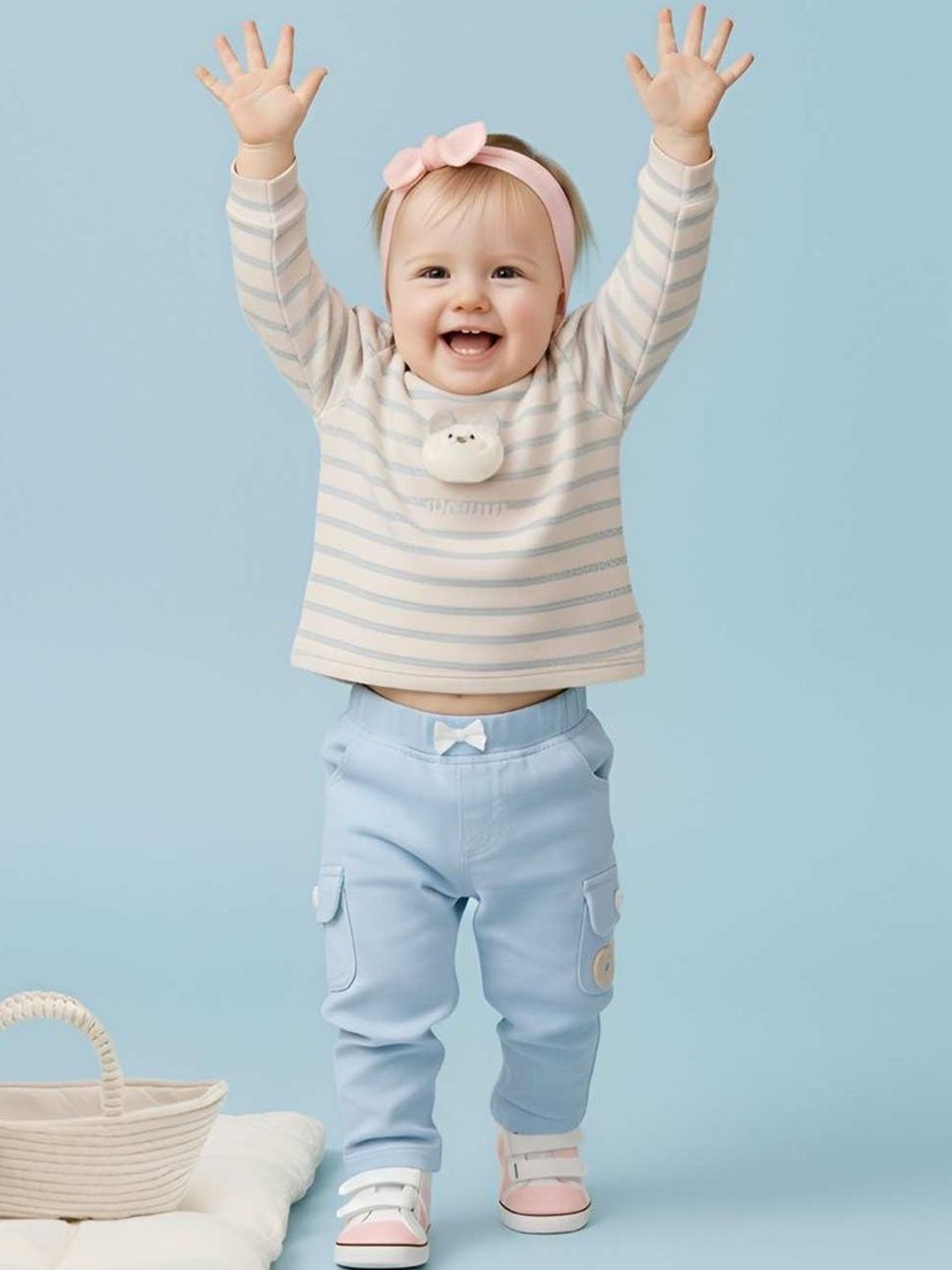 Babys Day Girls Striped T-shirt with Trousers