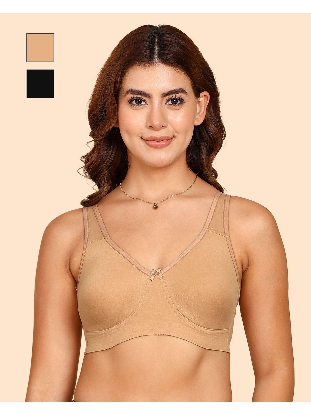 DressBerry Breathable Cotton Plus Size Full Coverage Non-Padded Bra