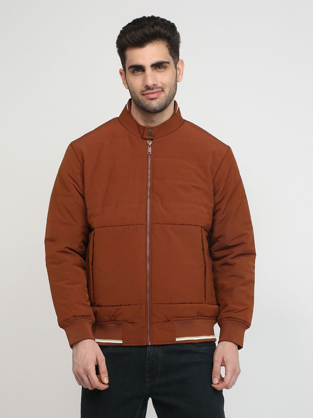 ColorPlus Mock Collar Bomber Jacket