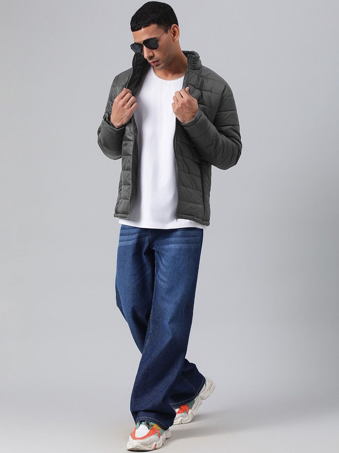 NOWI Men Solid Lightweight Puffer Jacket