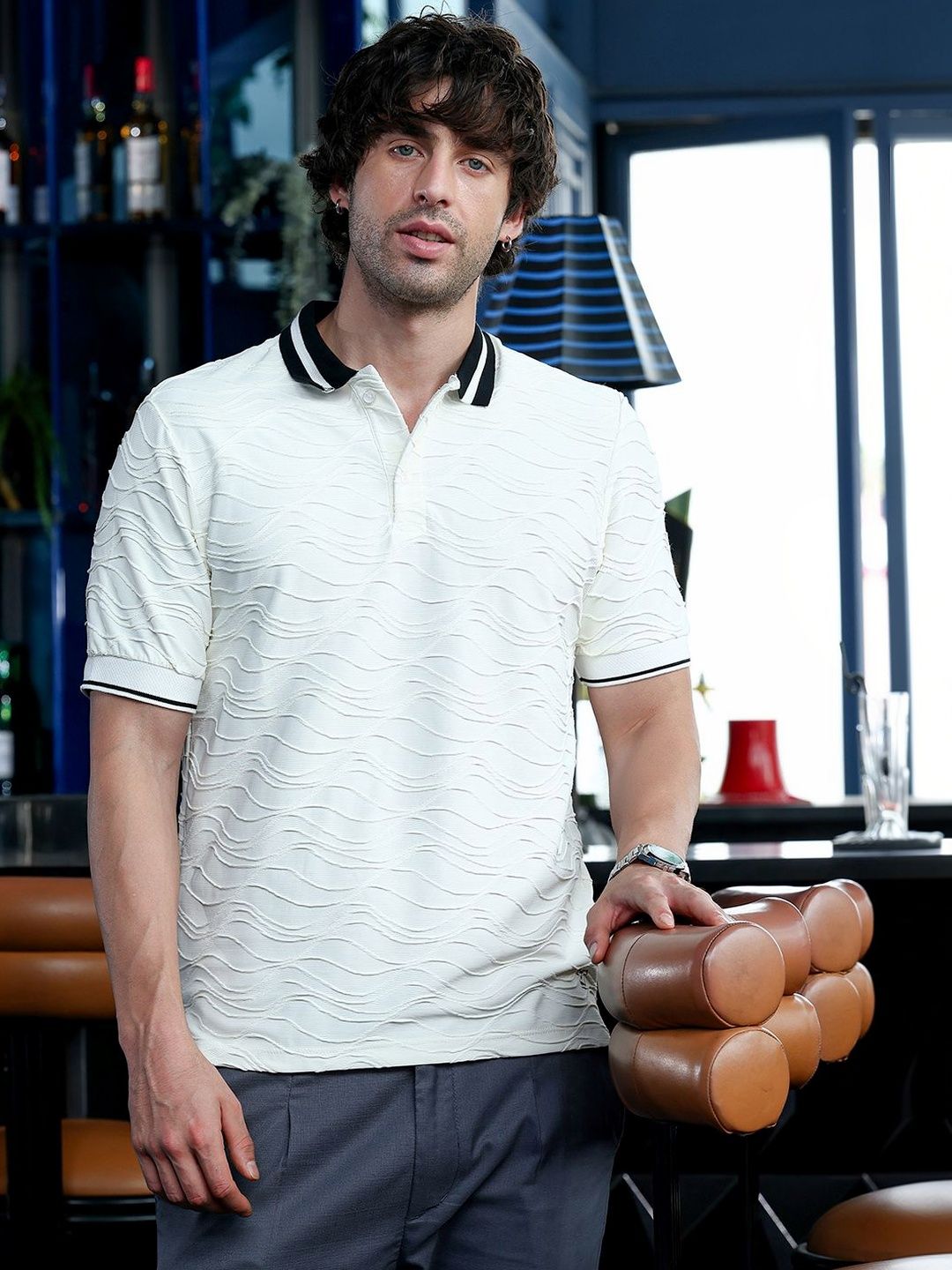 CAHOOT Men Polo Collar T-shirt