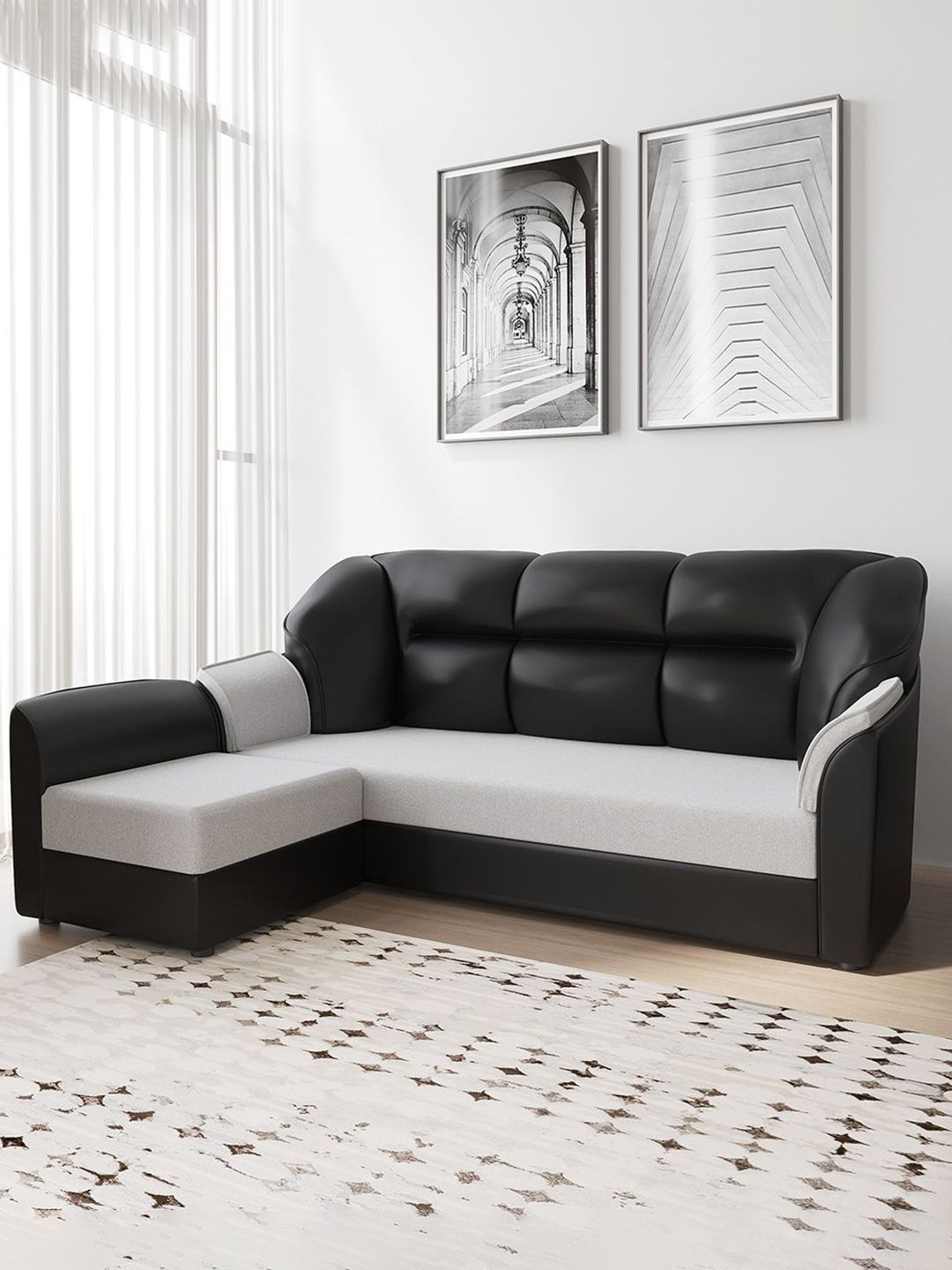 Westido Cyrus Black 5 Seater DIY Sofa