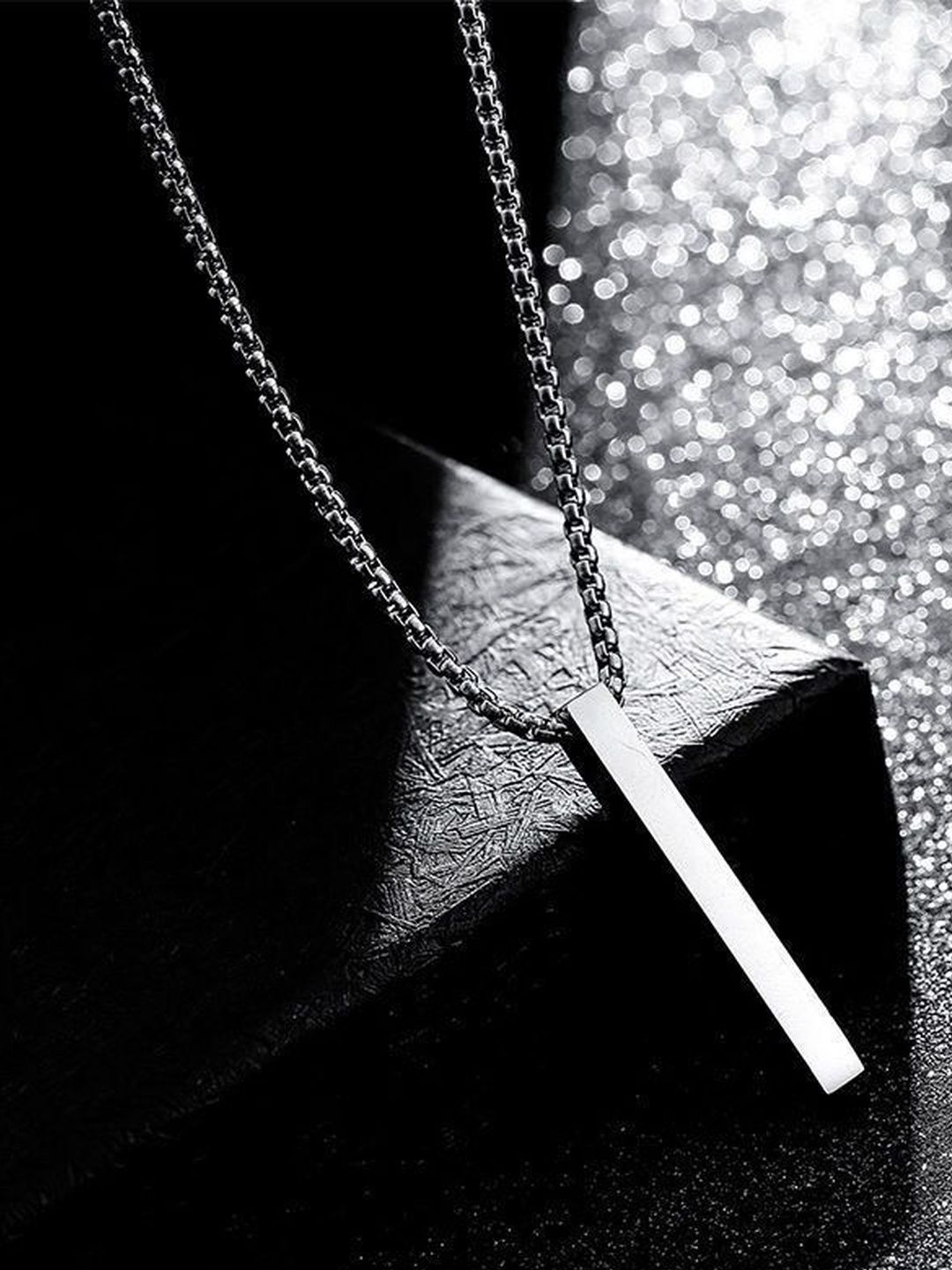 Roadster Silver-Plated Geometric Pendants with Chains