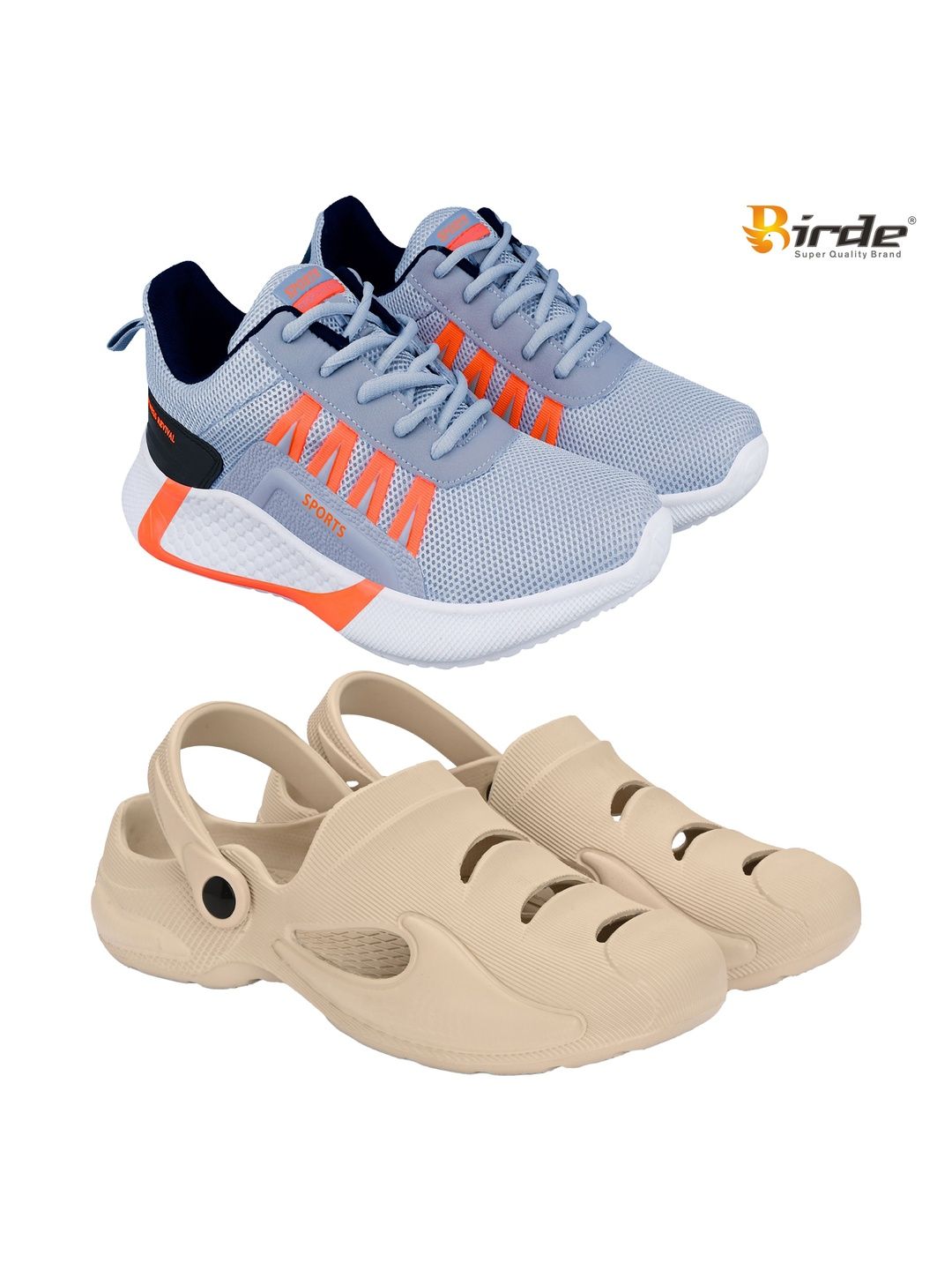 BIRDE Men Mesh Walking Non-Marking Shoes
