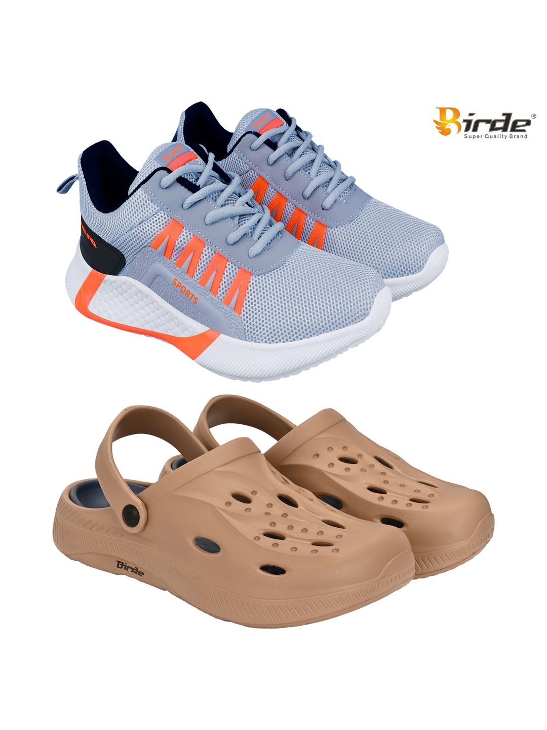 BIRDE Men Mesh Running Non-Marking Shoes