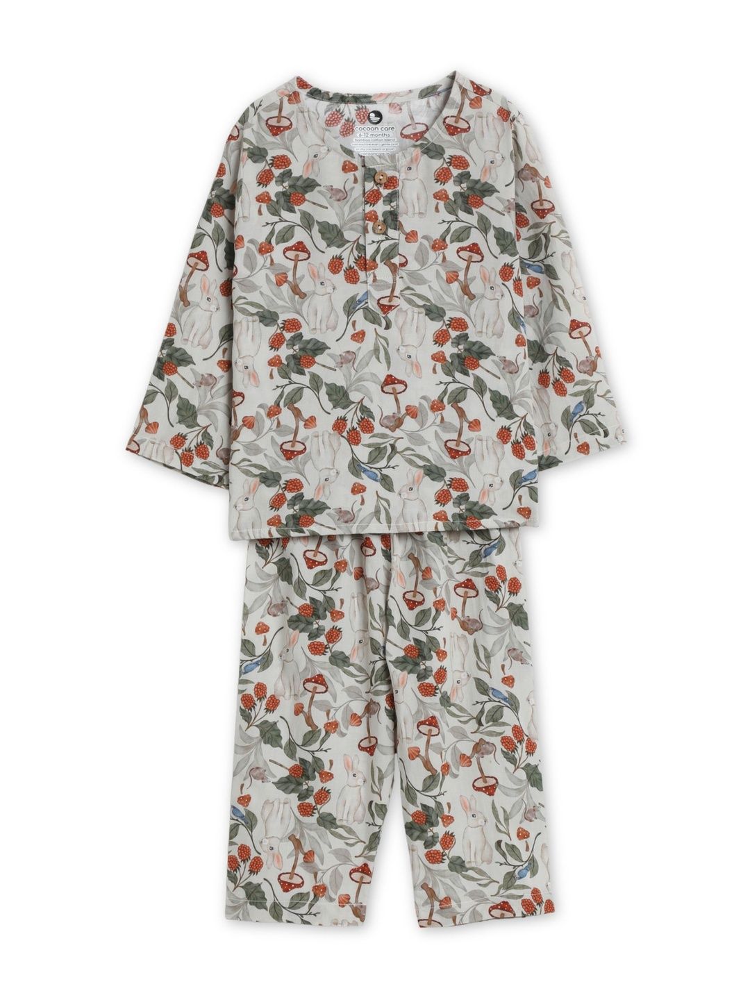 cocoon care Unisex Kids Printed Night suit