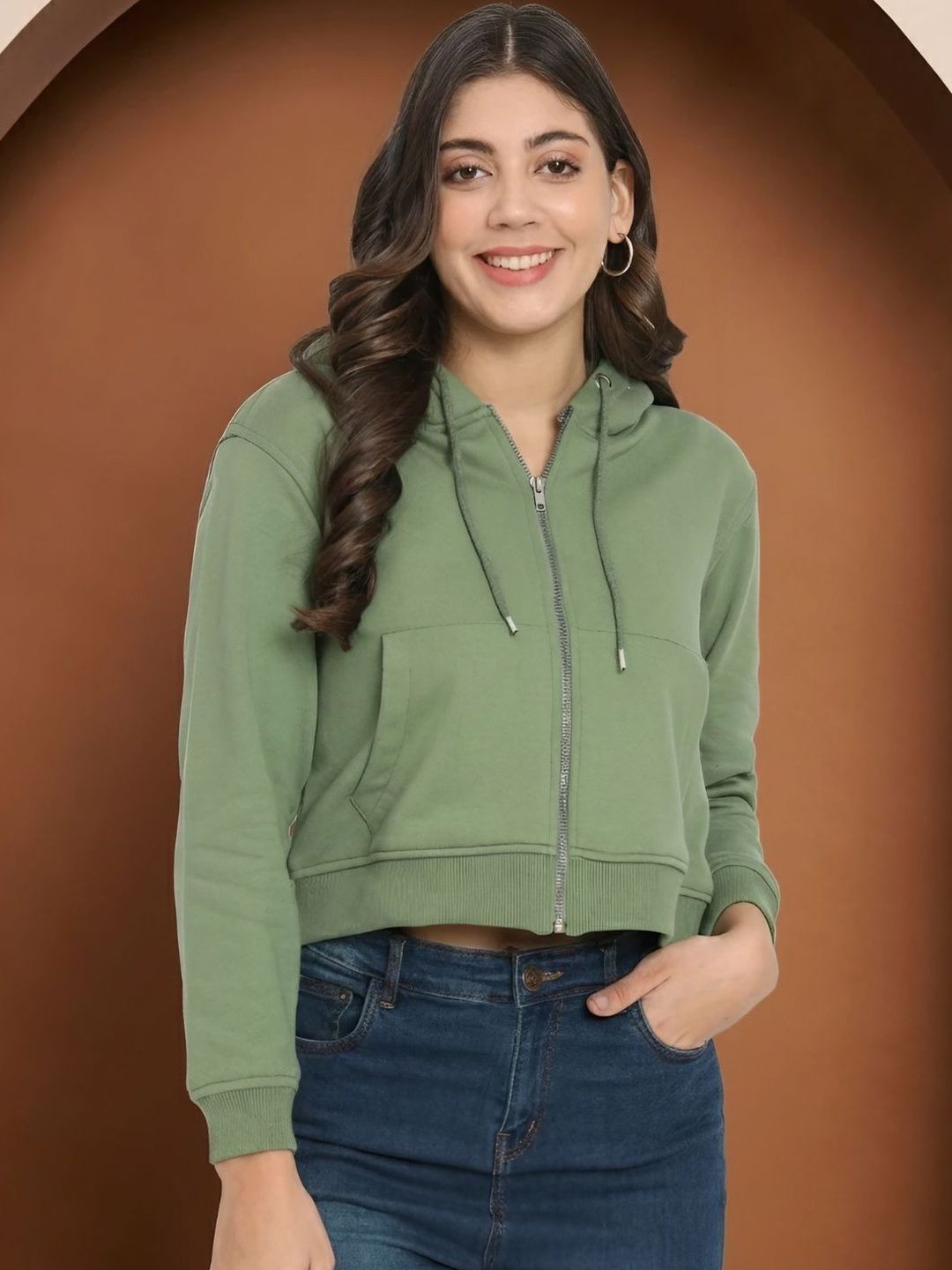 CHARMGAL Women Crop Open Front Jacket